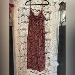 Anthropologie XL animal print slip dress.